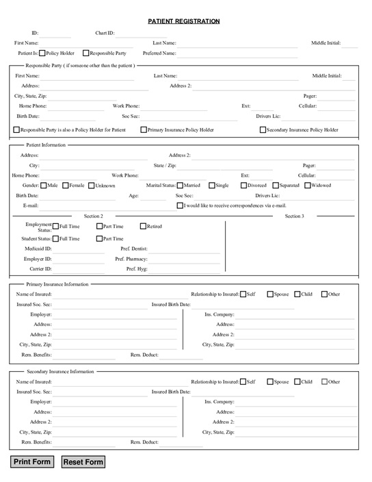 Patient Forms - Peoria Dental Care